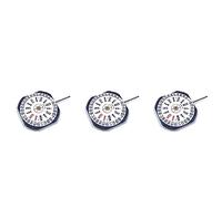 VENEKA 3 x movimento per orologio giapponese VX43E VX43, tre penne, doppio calendario, movimento al quarzo con batteria, e nero.