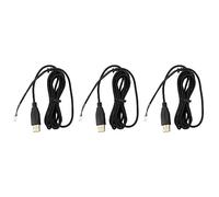 VENEKA 3X USB di Cavi per Cavi per Deathadder 2013 Ca. Mouse da Gioco di Ricambio Placcato Nero 2.1M 5 Fili 5 Pin