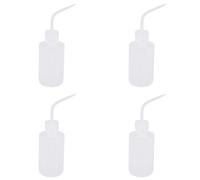 VENEKA 4 Pezzi 250ML 8OZ Capacita' Tattoo Lavare di Plastica Bianca Trasparente Sapone Spremere Bottiglia