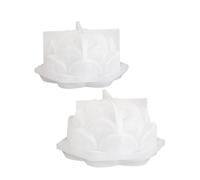 VENEKA 4 Pezzi 3D Grande Stampo per Candele in Silicone A Forma di DIY Fatto A Mano con Fiori, Aromaterapia, Resina, Kit per La Fabbricazione di Saponi