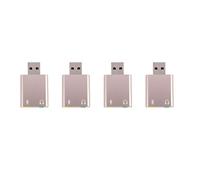 VENEKA 4 schede audio USB 7.1, connettore USB esterno per cuffie da 3,5 mm, adattatore stereo audio microfono scheda audio per PC computer laptop