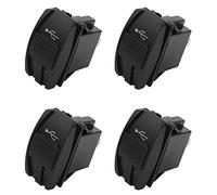 VENEKA 4X 12V Caricabatteria USB Dual Car Accessorio per Auto 24V LED - Presa Bianca