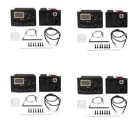VENEKA 4X Acoustic Guitar Pickup Tuner Un 5 Bande Equalizzatore per Chitarra Acustica Preamplificatore Piezoelettrico con Manopola del Volume Display Lcd con Display Un Cristalli Liquidi