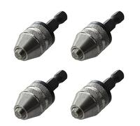VENEKA 4X + Nero 6 mm Keyless Punta da Trapano Mandrino Presto Modificare Adattatore Converter Esadecimale Stinco