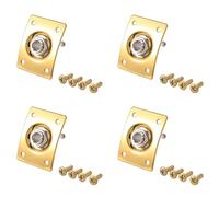 VENEKA 4X Plinto Quadrato Piastra Chitarra Basso Base 1/4 Output Input Socket Presa per Chitarra Elettrica Parti & Accessori Oro