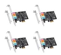 VENEKA 4X Scheda Audio PCIe 5.1, Scheda Audio Surround PCI Express 3D Audio Stereo con Chip Audio per PC Ad Alte Prestazioni Audio CMI8738