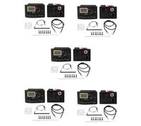 VENEKA 5X Acoustic Guitar Pickup Tuner Un 5 Bande Equalizzatore per Chitarra Acustica Preamplificatore Piezoelettrico con Manopola del Volume Display Lcd con Display Un Cristalli Liquidi