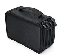 VENEKA Astuccio Multistrato 72 Inserimento di Matite Colorate Portatili di Grande Capacità Organizer per Ufficio Scolastico Nero