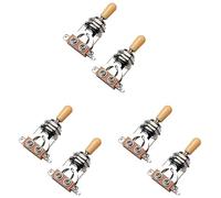 VENEKA Chitarra metrica a 3 vie a scelta breve acquirente per il suono acquirente selezione Lp accessori per chitarra elettrica, argento e beige (Un pacchetto di 10 pezzi)