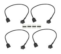 VENEKA di Prolunga RGB da 4 Pezzi, 12 V, 4 Pin, A SM, 4 Pin, Femmina, ARGB, Adattatore per Ventola del Computer, Scheda Madre, Striscia LED