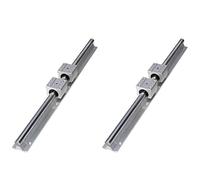 VENEKA Guide lineari e cuscinetti, 2 guide lineari da 500 mm + 4 blocchi scorrevoli da 12 mm SBR12UU