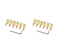 VENEKA Rectangle Guitar Bridge Saddles per Strat Tele Chitarra Elettrica Sostitutiva, (Confezione Da 12)
