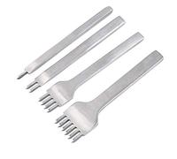 VENEKA Set di Scalpelli per Allacciatura Set di Utensili Artigianali nel Pelle DIY 4Mm Diamante Punzonatrici per Cuoio 1/2/4/6 Foratura Foratura Strumenti per Cucire