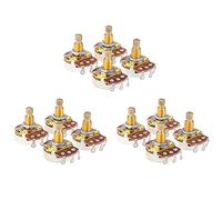 VENEKA Shaft Full Metric Size - Pentole di controllo A500K Audio Taper Potenziometro Pot per basso chitarra elettrica (set da 12 pezzi)