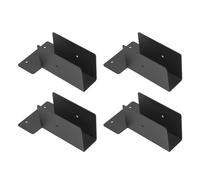 VENEKA Staffa per travetto per pergola da esterno, connettore per ringhiera per ponte, per 2 x 4 o 2 x 6 (nero) confezione da 4