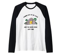 Venendo Fuori dalla mia caverna e STO Facendo Solo Belle Canzoni Maglia con Maniche Raglan