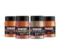 VENEQU BBQ DRY RUBs Gourmet Set #3 (150gr x 4 RUBs) Made in Italy | 1 x Pork Rub, 1 x Beef Rub, 1 Aromatico Rub e 1 Speziato Rub