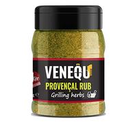 VENEQU BBQ PROVENCAL DRY RUB 140 gr | BBQ DRY RUB PROVENZALE 140gr | Mix di spezie per Barbecue ideale per agnello, manzo, pollo, maiale, selvaggina e pesce | Ricetta originale Made in Italy