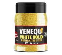 VENEQU WHITE GOLD BBQ DRY RUB UNIVERSALE 150 gr | WHITE GOLD BUTTER CITRUS RUB 150gr | Ideale per Pollo, Maiale, Manzo, Pesce | 100% Made in Italy