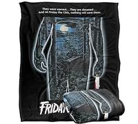 VENERDÌ 13 Coperta super morbida al tatto con logo Friday the 13th, 152 x 127 cm