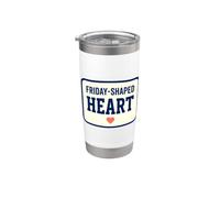 Venerdì a forma di cuore a forma di cuore simbolo rosa venerdì Bicchiere termico in acciaio inox doppia parete