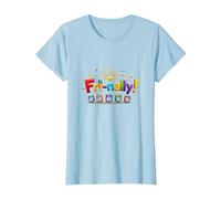 Venerdì! Celebrazione Colorata per i guerrieri del fine Settimana Maglietta, Donna, Celeste, 3XL