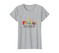 Venerdì! Celebrazione Colorata per i guerrieri del fine Settimana Maglietta, Donna, Grigio Melange, XXL