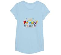 Venerdì! Celebrazione Colorata per i guerrieri del fine Settimana Maglietta, Ragazze, Celeste, XS