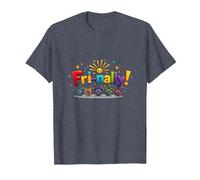 Venerdì! Celebrazione Colorata per i guerrieri del fine Settimana Maglietta, Uomo, Pervinca, 4XL