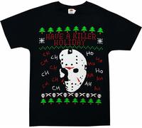 Venerdì Il 13th Jason Natale Assassino Horror Film Pauroso Uomo Camicia 72-197