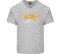 Venerdì La Mia Seconda Parola Preferita F Maglietta In Cotone A V Per Uomo