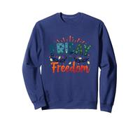Venerdì = libertà: festeggia la liberazione del fine Settimana Felpa, Unisex per Adulti, Navy, XL
