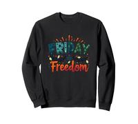 Venerdì = libertà: festeggia la liberazione del fine Settimana Felpa, Unisex per Adulti, Nero, S