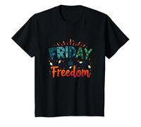 Venerdì = libertà: festeggia la liberazione del fine Settimana Maglietta, Bambini, Nero, 2 Anni