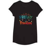 Venerdì = libertà: festeggia la liberazione del fine Settimana Maglietta, Ragazze, Nero, M