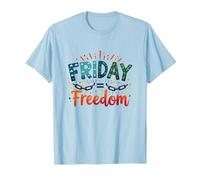 Venerdì = libertà: festeggia la liberazione del fine Settimana Maglietta, Uomo, Celeste, M