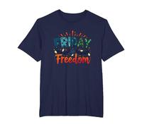 Venerdì = libertà: festeggia la liberazione del fine Settimana Maglietta, Uomo Taglie Grandi, Navy, 6X Tall