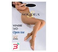 Solidea Collant VENERE 140 OPEN TOE 140 den punta aperta Camel Taglia L