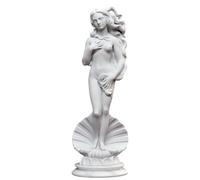 Venere di Botticelli Scultura da Tavolo in Marmo con Base in Alabastro H 40cm