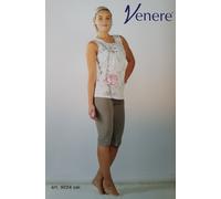 VENERE. Pigiama donna corto 9224, Canotta + Pantalone corto. Misure Calibrate.