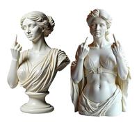 Venere Senza Scuse, Statua del Dito Medio, Decorazione per la casa in Resina audace, Statua della dea Greca con Gesto Ornamentale per Ribelli Moderni, Decorazione Unica e Divertente Che Most