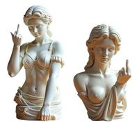 Venere Senza Scuse, Statua del Dito Medio, Decorazione per la casa in Resina audace, Statua della dea Greca con Gesto Ornamentale per Ribelli Moderni, Decorazione Unica e Divertente Che Most