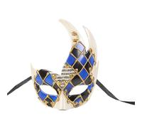 Venetian Eye Mask with Feathers and Glitter - Elegant Masquerade Ball Mask for Carnival, Halloween, Costume Parties and Themed Events
