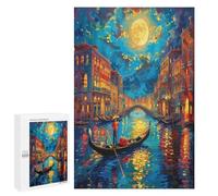 Venetian Night Scene Puzzle 1000 Pezzi Idea Regalo Figlio Adolescente Colored Buildings Gioco Educativo Creativo Ragazzi Dai 13 Anni Rilassamento Pressione Ridotta A Scuola 1000 PCS