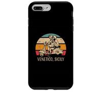 Venetico Sicilia - Monopattino vintage con motivo tramonto Custodia per iPhone 7 Plus/8 Plus