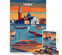 Venezia al crepuscolo Puzzle da 1000 pezzi per adolescenti Stimola la memoria Divertente per il tempo libero Incastro solido Regalo stagionale (38x26cm)