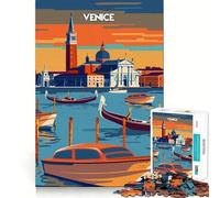 Venezia al crepuscolo - Puzzle da 1000 pezzi per adulti - Gioco di sfida mentale - Taglio preciso - Allineamento perfetto - Divertimento serale in famiglia (38x52cm)