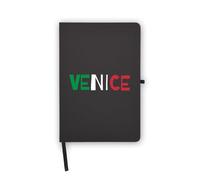 Venezia Bandiera Italia Viaggio Souvenir Notebook, Pagine Bianca, Copertina in Ecopelle, Planner, Diario, Quaderno di Lavoro