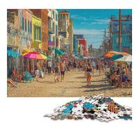Venezia Beach Puzzle in Legno 300 Pezzi Adulto Per Gioco Familiare Gioco Education Decorazione Interna Unica Regalo Per Amore E Amico Stress Relief 300pcs (40x28cm)