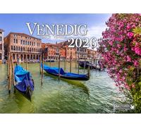 Venezia Calendario da parete 2025 A3, Gondole Ponte di Rialto Canal Grande Santa Maria Basilica di San Marco